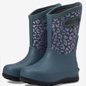 Youth BOGS Rain boots (Neo Classic Metallic Leopard)